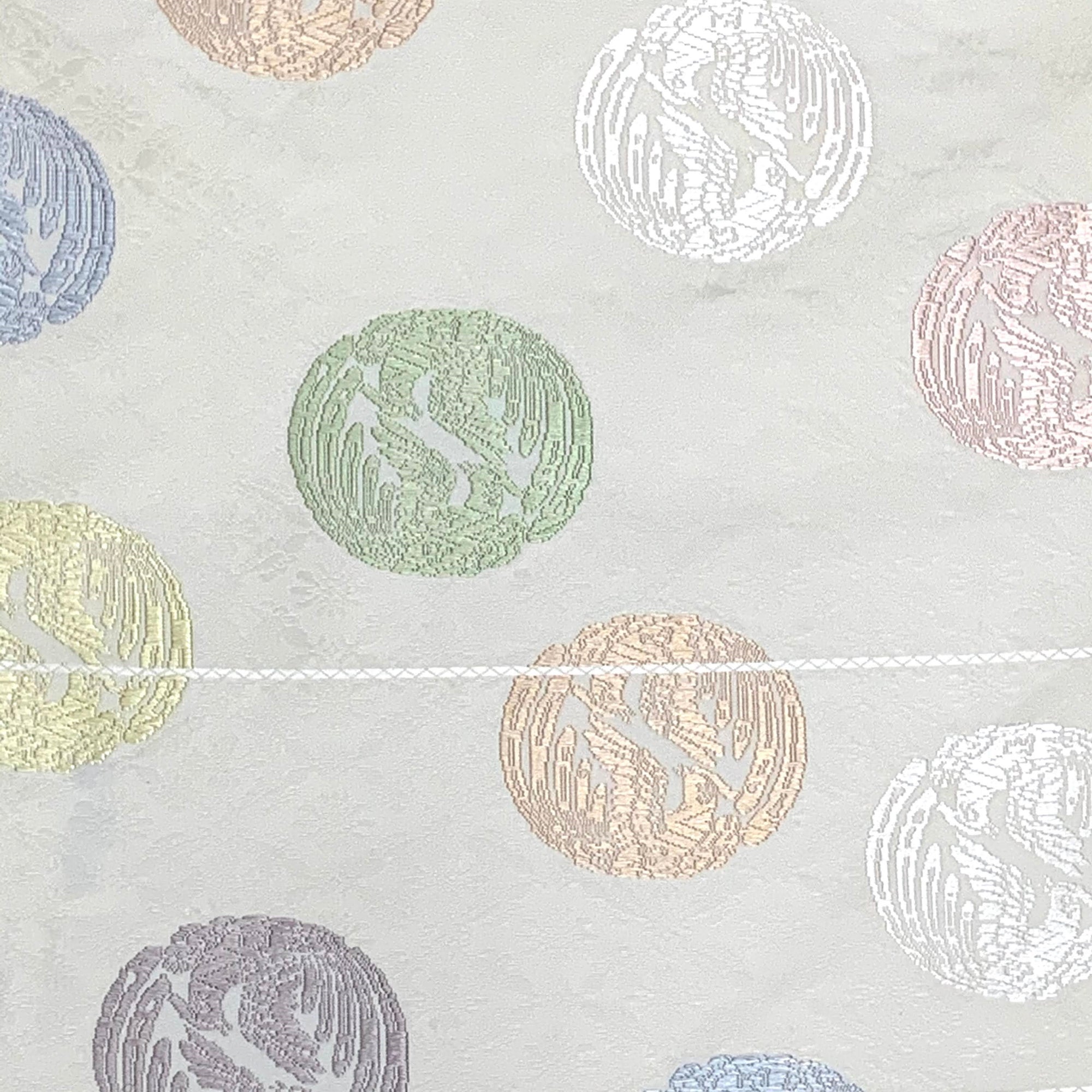 正絹　名古屋帯未仕立品　六通柄　古典柄　唐織　芯入お仕立代込み