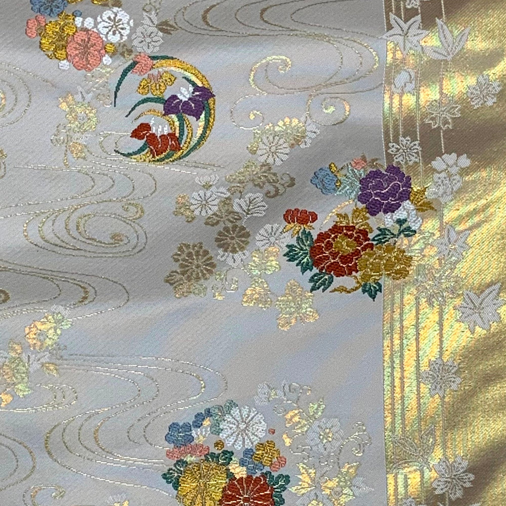 正絹　高島織物　名古屋帯未仕立品　芯入お仕立代込み